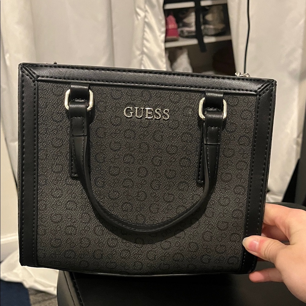 GUESS Monogram Black Tote